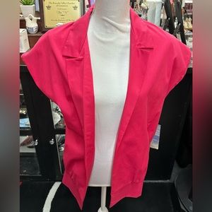 Land’n Sea sz 16 pink sleeveless blazer vintage